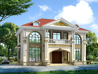 農(nóng)村二層歐風小別墅實用設(shè)計圖紙，造型奢華大氣，空間利用率高