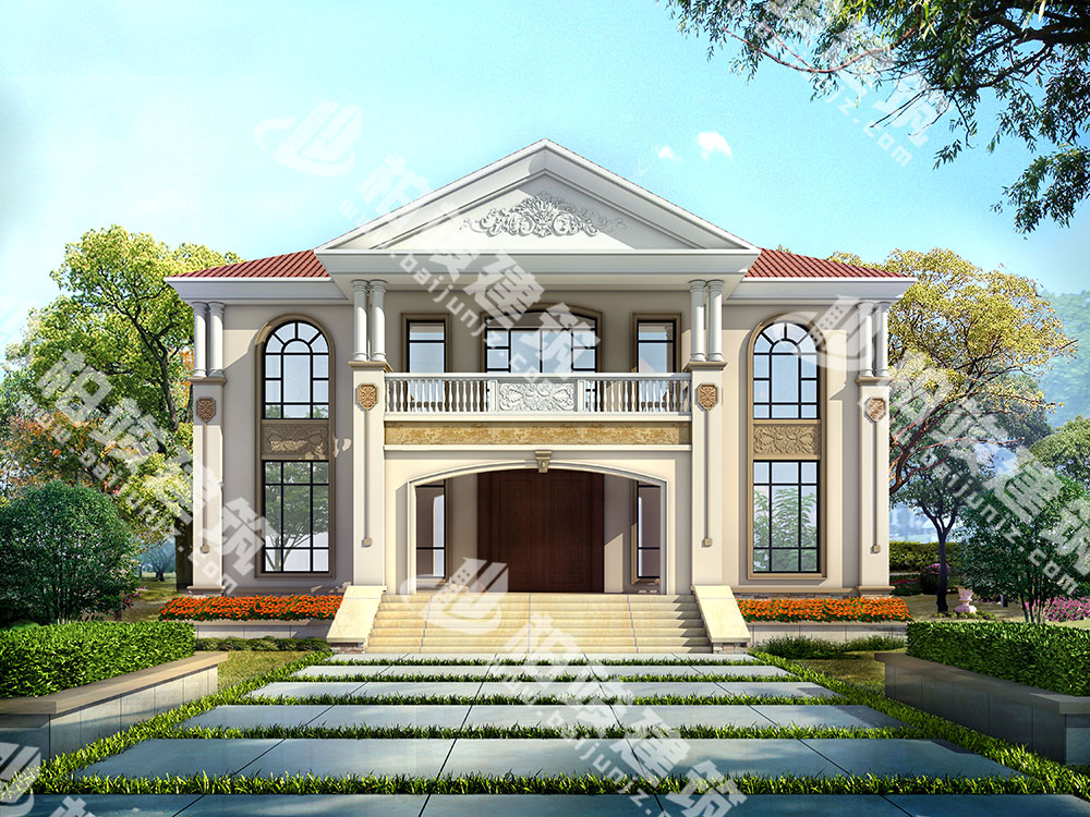 農(nóng)村二層豪華歐式別墅設(shè)計圖，配置齊全，造價30萬左右