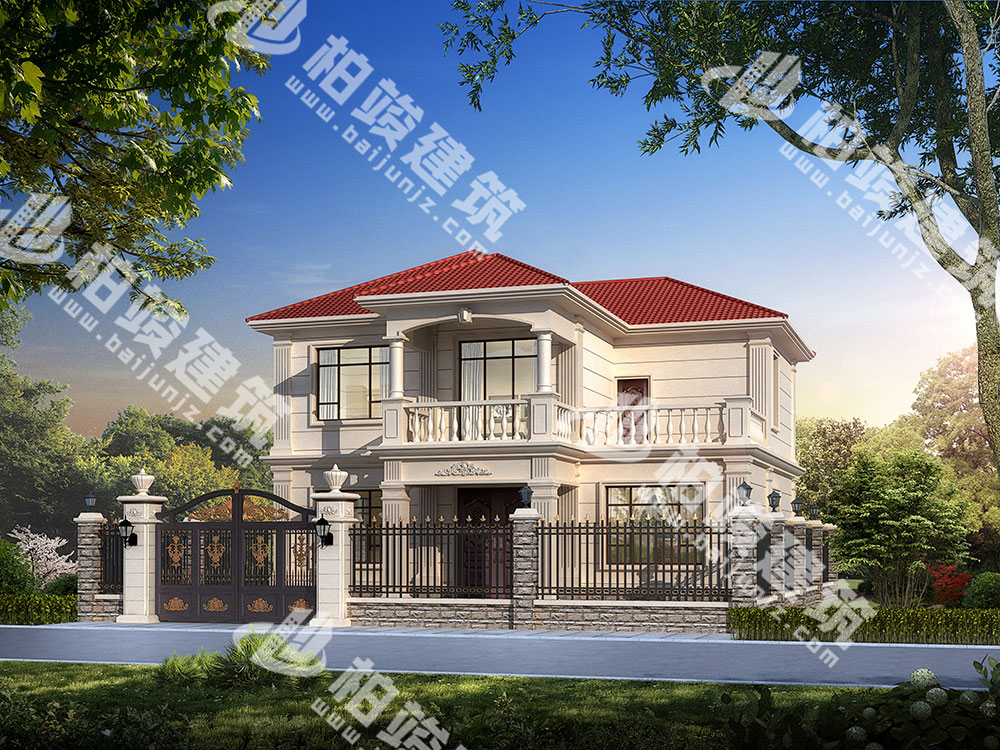 二層農(nóng)村自建房設計圖，帶私家庭院，童話般的鄉(xiāng)村墅居