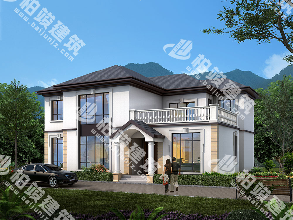 農(nóng)村二層樓房設計，簡歐風格，外形清雅，戶型好