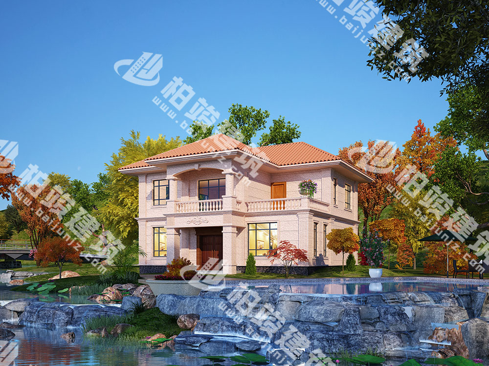 農(nóng)村二層樓房設計，簡歐風格，框架結(jié)構(gòu)，造價低