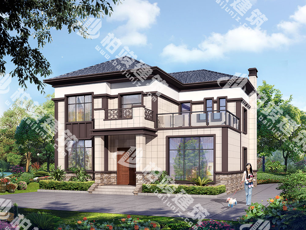 農(nóng)村二層自建房設(shè)計(jì)圖，新中式風(fēng)格，清雅美觀