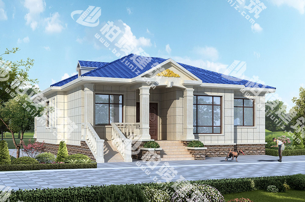 農(nóng)村一層自建房設(shè)計(jì)圖，典雅簡歐風(fēng)格，設(shè)計(jì)經(jīng)典實(shí)用