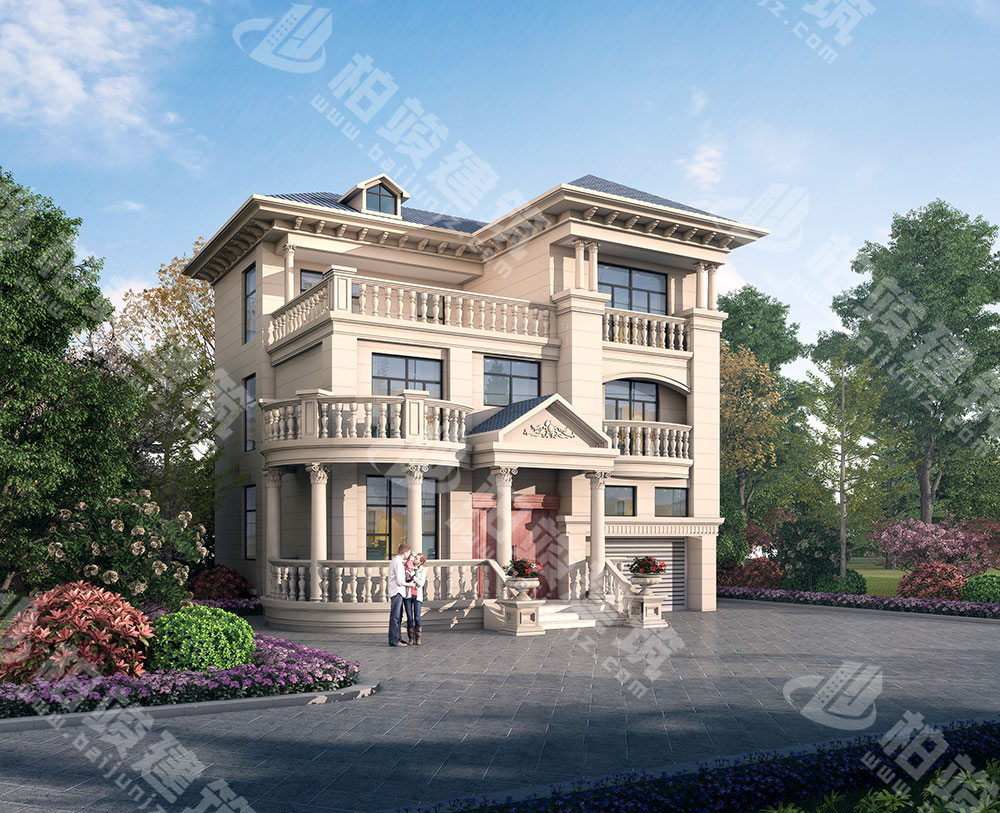 農(nóng)村自建房設(shè)計(jì)圖，11.92米x11米，柔美恢弘古希臘建筑風(fēng)格