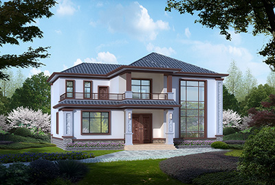 農(nóng)村房屋設(shè)計(jì)圖，二層大別墅，奢華大氣，造價(jià)便宜！