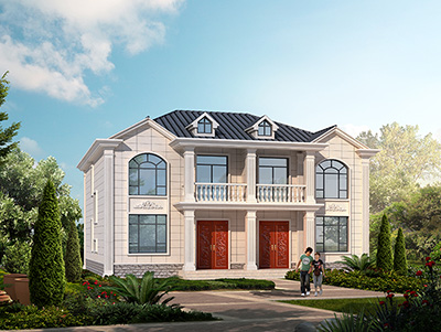 二層雙拼別墅設(shè)計(jì)圖，雙拼雙拼，全村無(wú)敵！