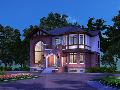 農(nóng)村英式別墅設(shè)計圖，帶地下室，奢華氣派倍有面！