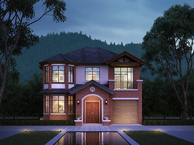 農(nóng)村二層別墅設(shè)計圖，帶車庫，設(shè)計感人，最新的設(shè)計！