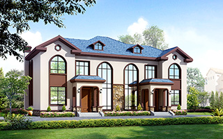 不得不看的別墅設(shè)計圖，小雙拼別墅整個家族的美好住所！