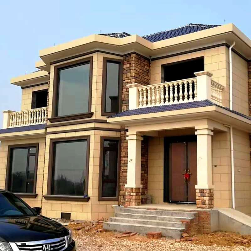 湖南蕭先生自建二層大露臺別墅別墅圖紙設計案例