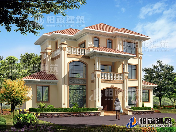 郴州小賣部老板自建別墅設計圖紙及效果圖大全，全村的豪華別墅。