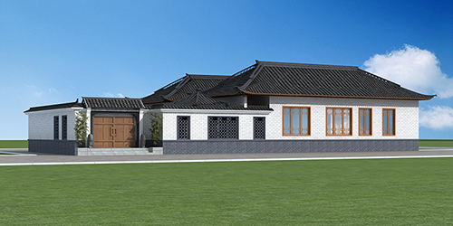 一層中式設(shè)計帶院子景觀設(shè)計圖?，鄰居羨慕的庭院新中式