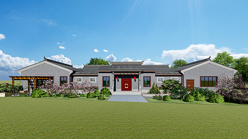 中式風格四合院，定制別墅最適合你的別墅。