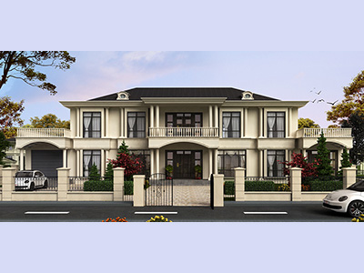 歐式別墅素描，享受奢華生活體驗