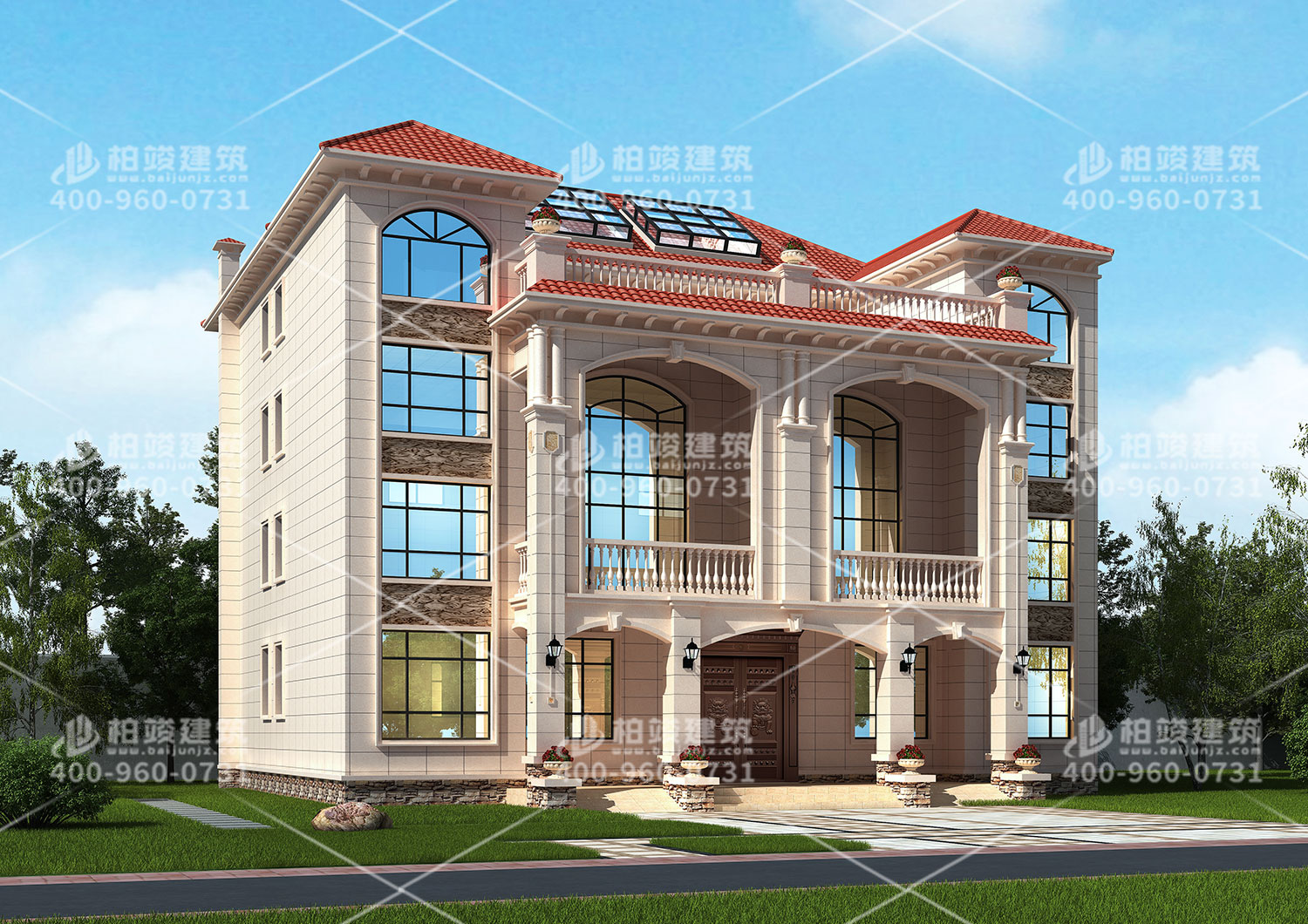 漣源劉府定制三層半歐式大別墅，帶天窗，觀星窗！