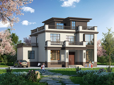 就拿出一部分積蓄，在老家蓋了一棟別墅