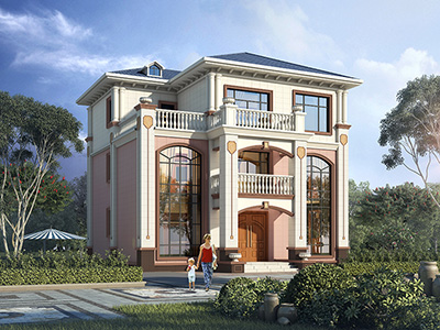 鄉(xiāng)村簡單的兩層別墅圖，效果圖和平面圖都有，最新推薦