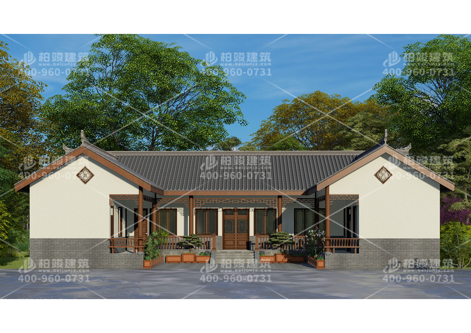 四合院自建房效果圖，經(jīng)濟實惠戶型方便。