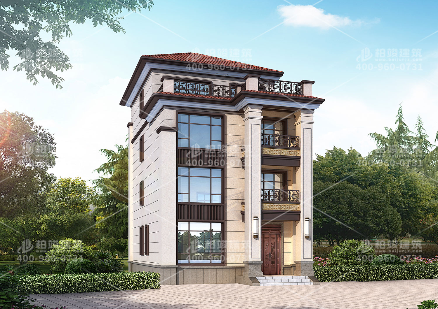 建筑設(shè)計效果圖，別墅平民價格。