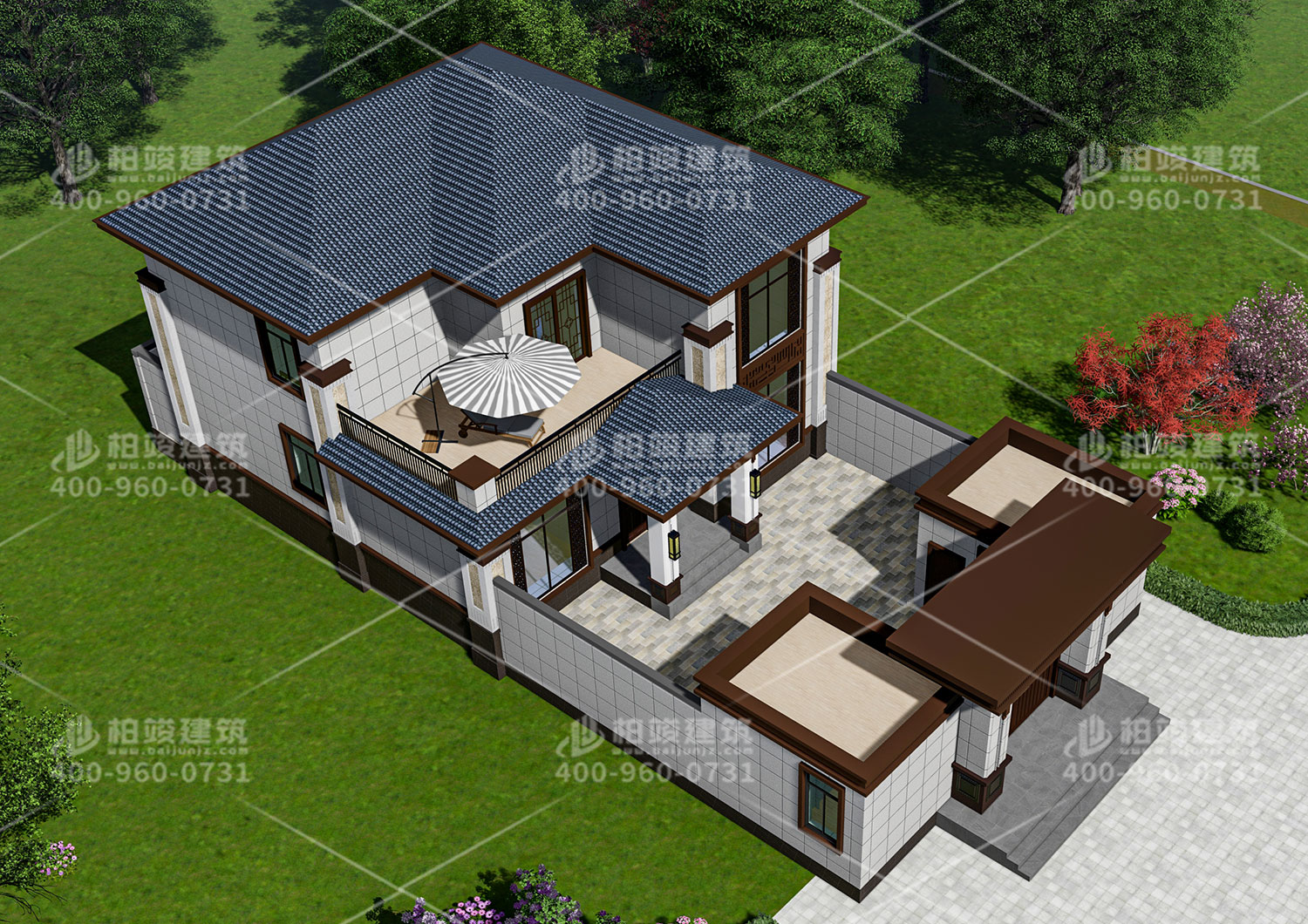 農(nóng)村房子設(shè)計(jì)圖紙，帶院子別墅設(shè)計(jì)