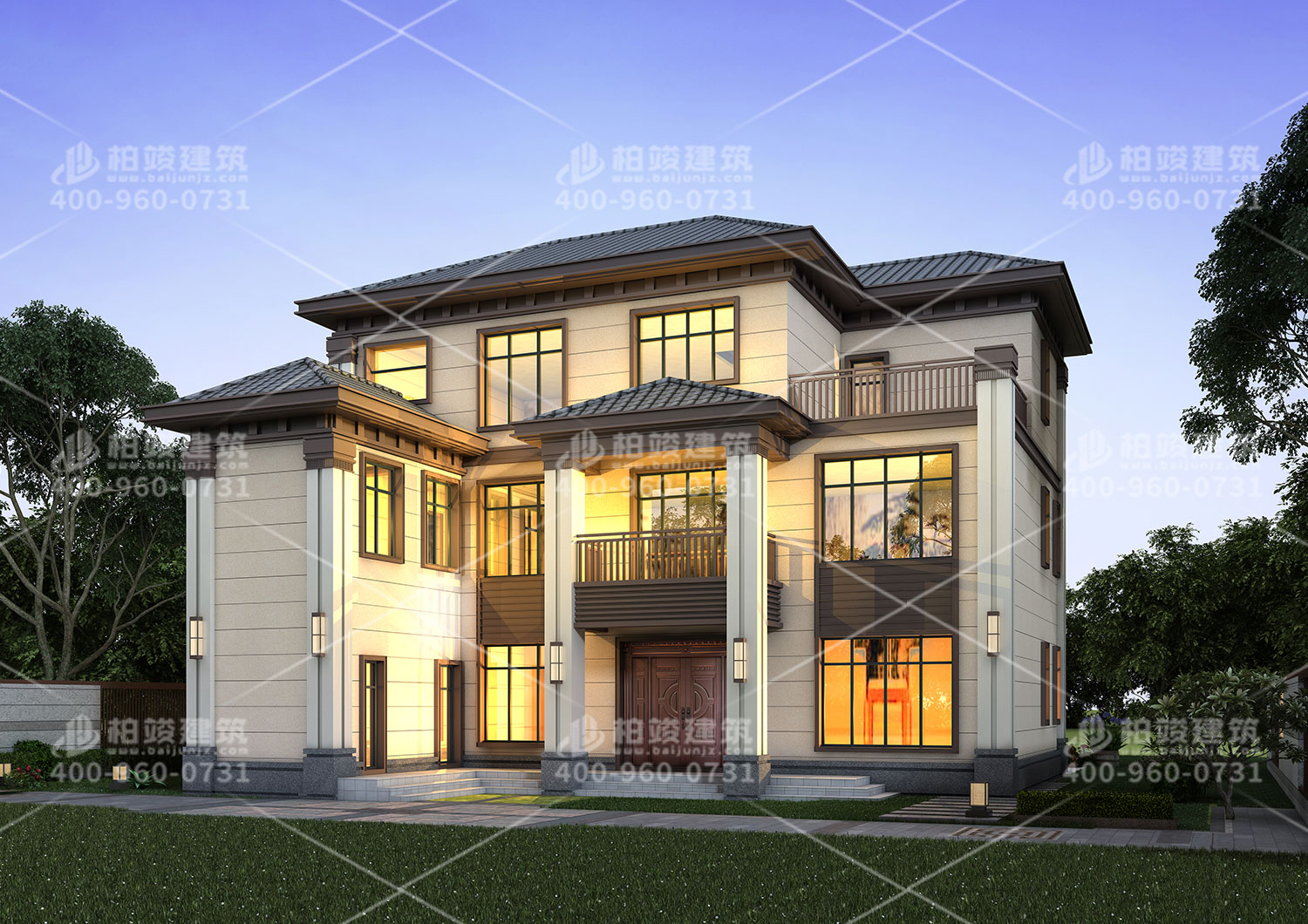 三層農(nóng)村自建房設(shè)計(jì)圖，帶特色的外觀讓人喜愛(ài)。