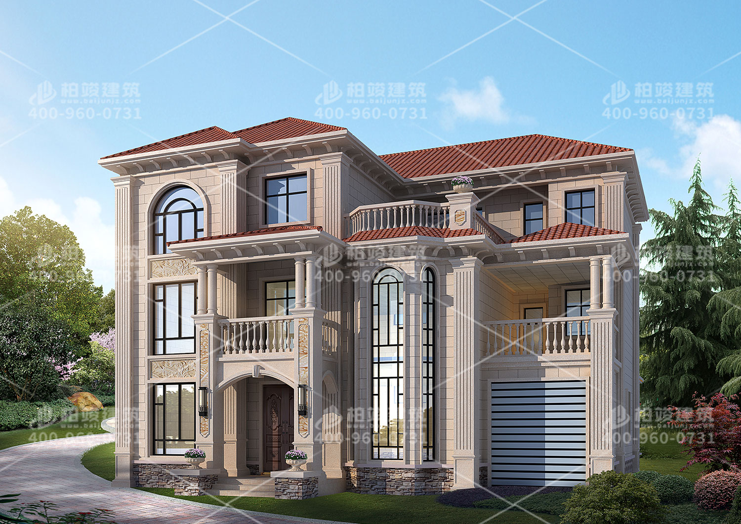 三層自建房效果圖，帶電梯更好的生活品質(zhì)。