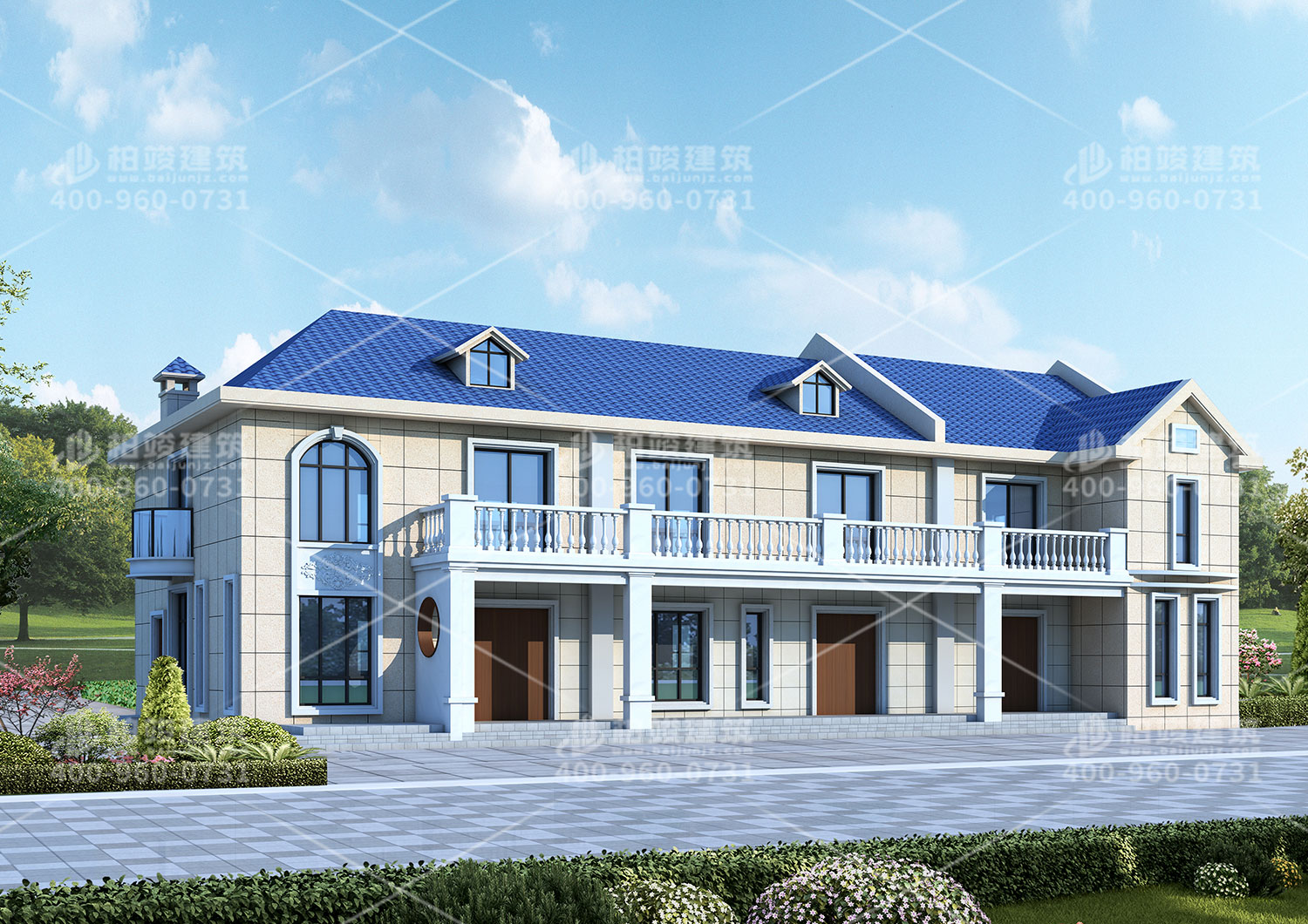 二層豪華歐式別墅效果圖，帶老虎窗通風(fēng)涼快爽翻了。