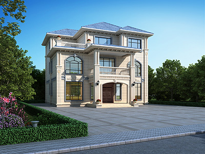 三層歐式自建房設計圖，別墅戶型圖欣賞。