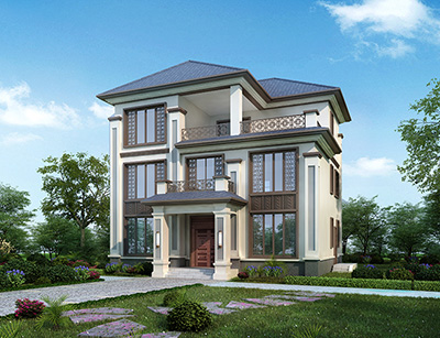 三層自建房設計大全，占地面積119平方米。