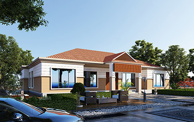 鄉(xiāng)村小別墅設計效果圖。