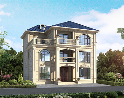 三層鄉(xiāng)村房屋設(shè)計(jì)圖，青山綠水好別墅。