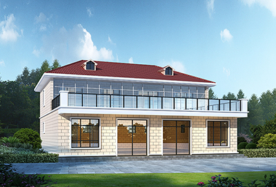 二層中式風(fēng)格房屋設(shè)計(jì)圖，老少皆宜的房屋。