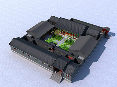中式四合院別墅設(shè)計(jì)，中式韻味十足