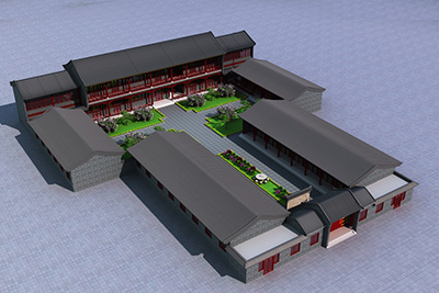 鄉(xiāng)村四合院設(shè)計圖，金牌設(shè)計師作品。