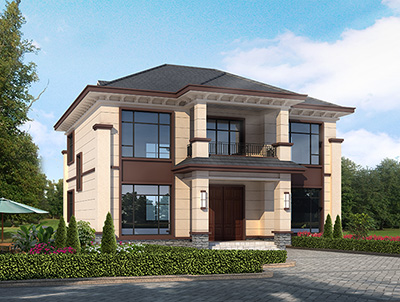 中式二層樓房設(shè)計(jì)圖，造價(jià)30萬左右。