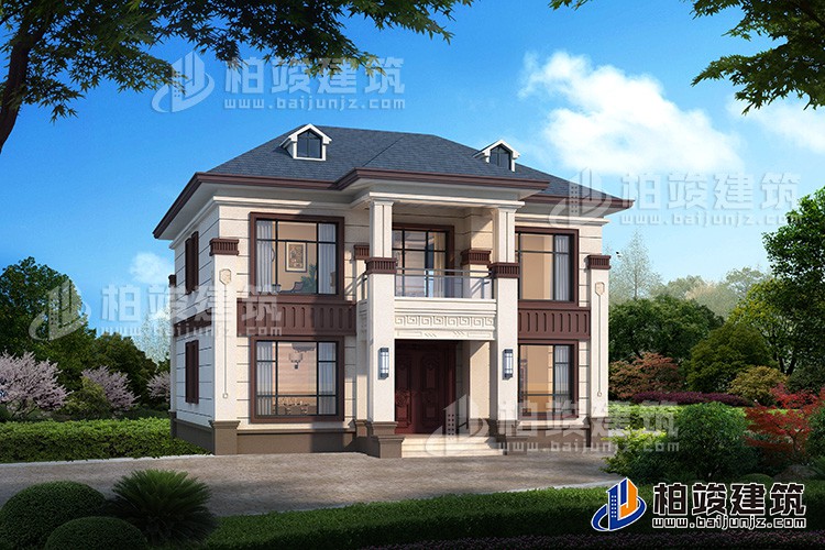 鄉(xiāng)村二層樓房設計圖 占地面積136平。