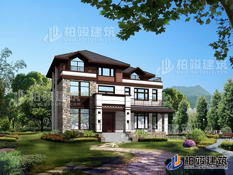 新中式二層別墅設計圖紙，最美的新中式別墅