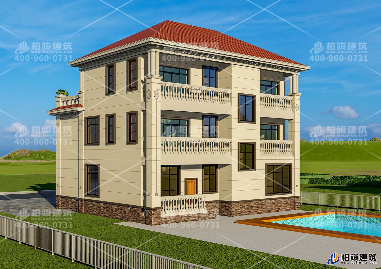 新華陳總定制三層歐式風(fēng)格大別墅！