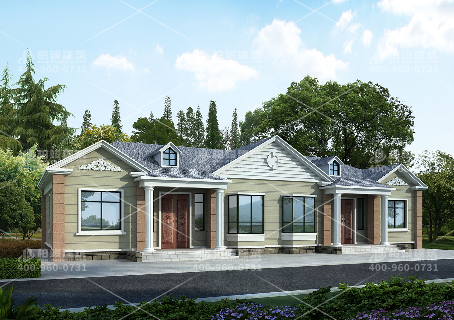 湖北余總定制一層雙拼大別墅設(shè)計