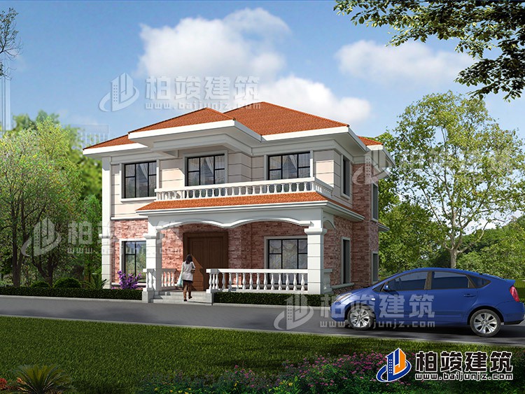 二層簡歐風格農(nóng)村小別墅設(shè)計圖紙BZ261-簡歐風格