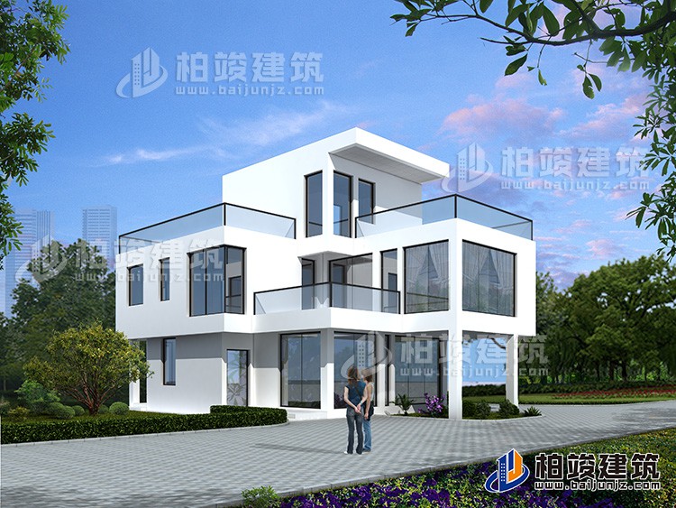 三層簡潔現(xiàn)代風格農(nóng)村別墅設計圖 施工圖紙全套BZ357-現(xiàn)代風格