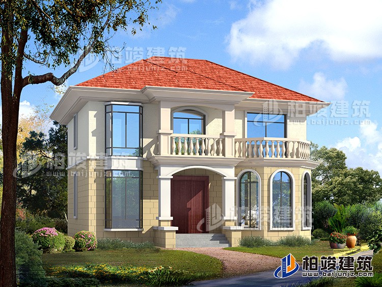 農(nóng)村二層小洋樓設(shè)計圖，帶外觀效果圖，外觀新穎，漂亮BZ2503-簡歐風(fēng)格