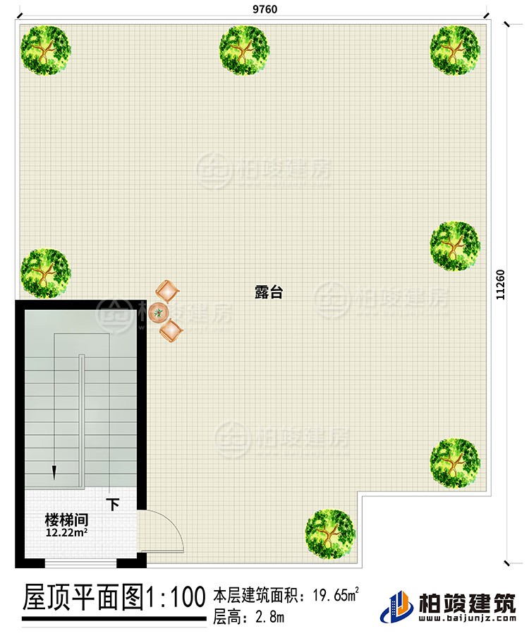 三層：樓梯間、露臺