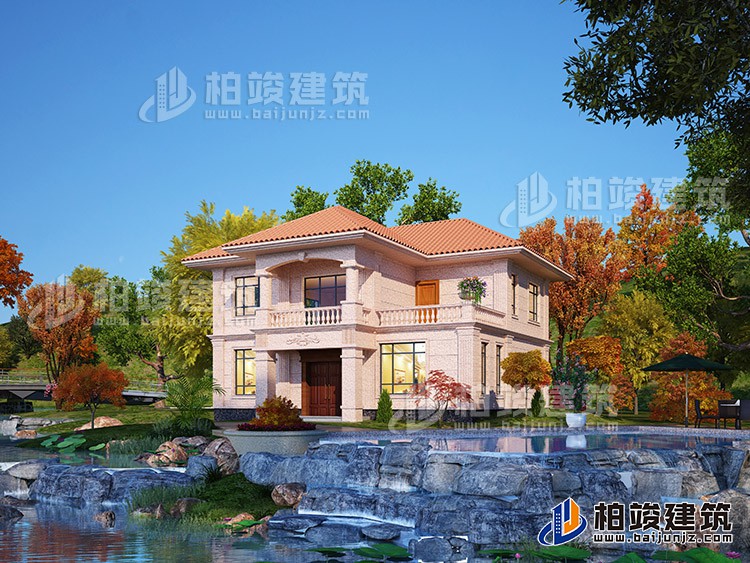 經(jīng)典戶型二層農(nóng)村小別墅設(shè)計(jì)圖，造價(jià)25萬(wàn)內(nèi)BZ2512-簡(jiǎn)歐風(fēng)格