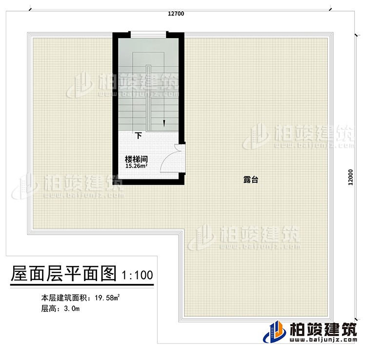 屋頂：樓梯間、露臺(tái)