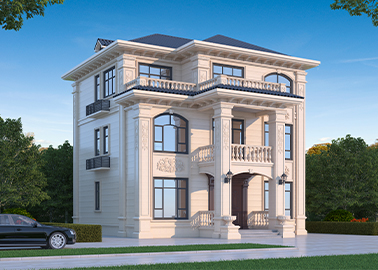 簡歐風格三層農村自建房全套